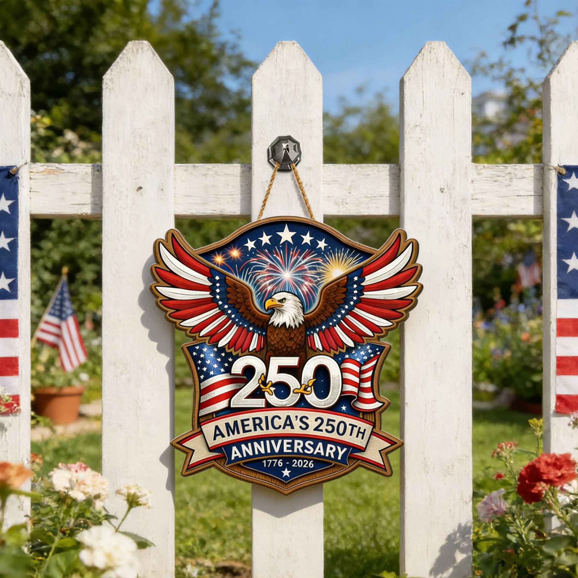 250th Anniversary of American Independence Wreath Decoration