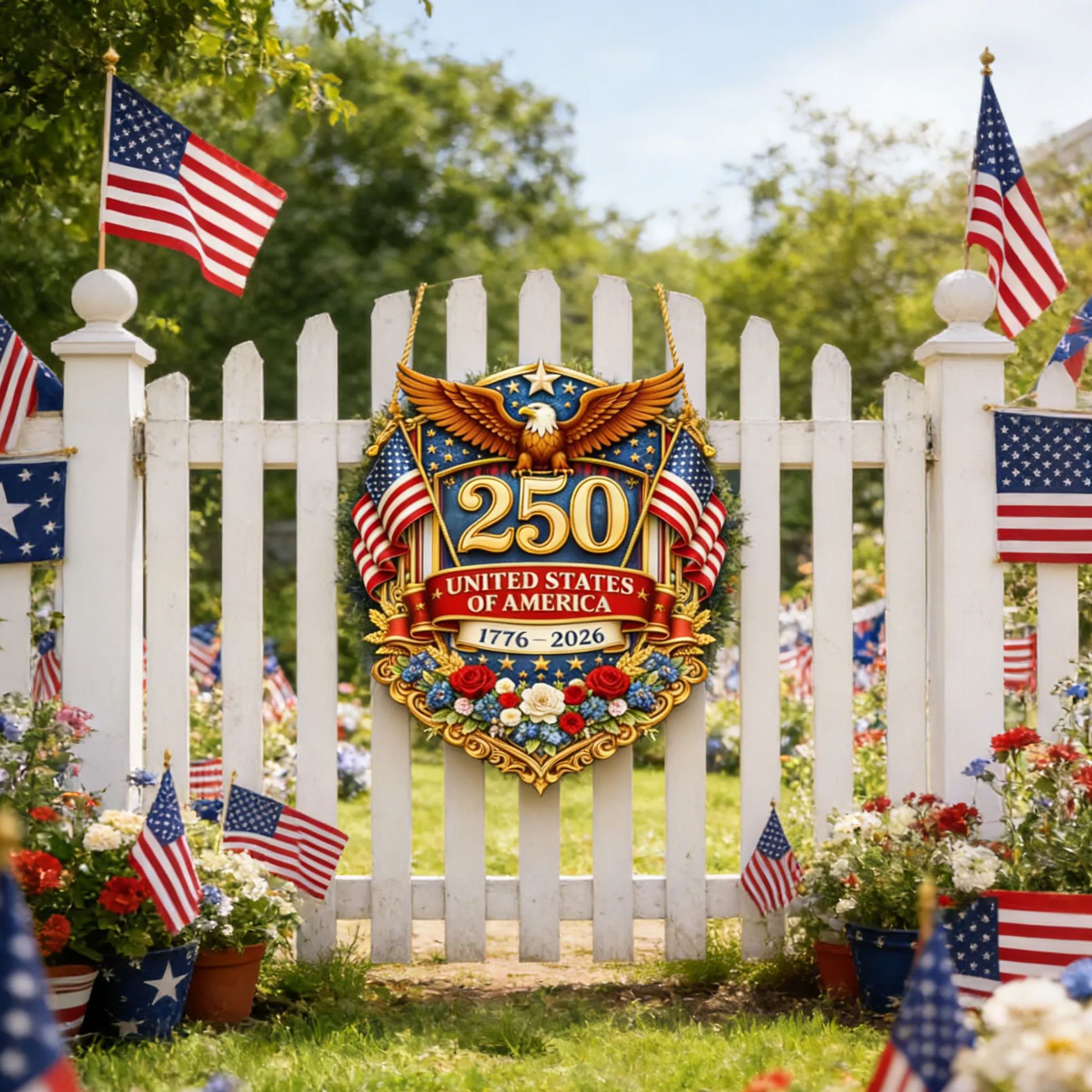 250th Anniversary of American Independence Wreath Decoration