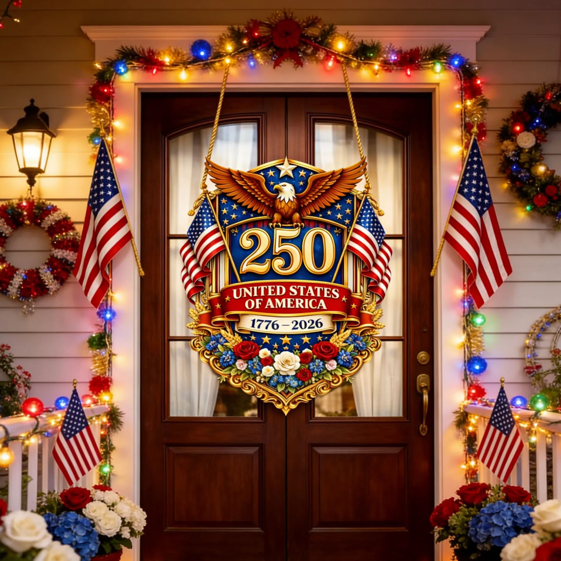 250th Anniversary of American Independence Wreath Decoration
