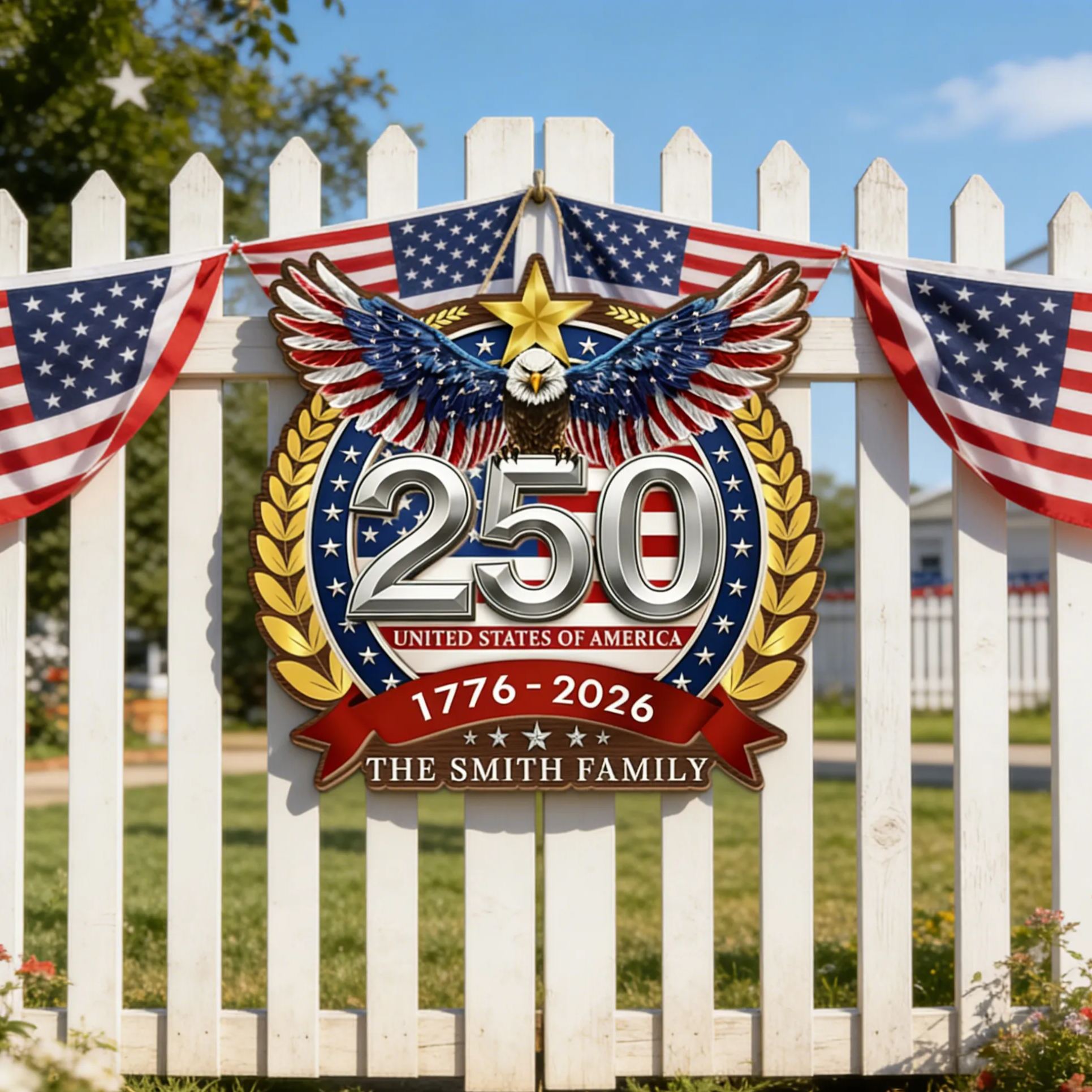 250th Anniversary of American Independence Wreath Decoration