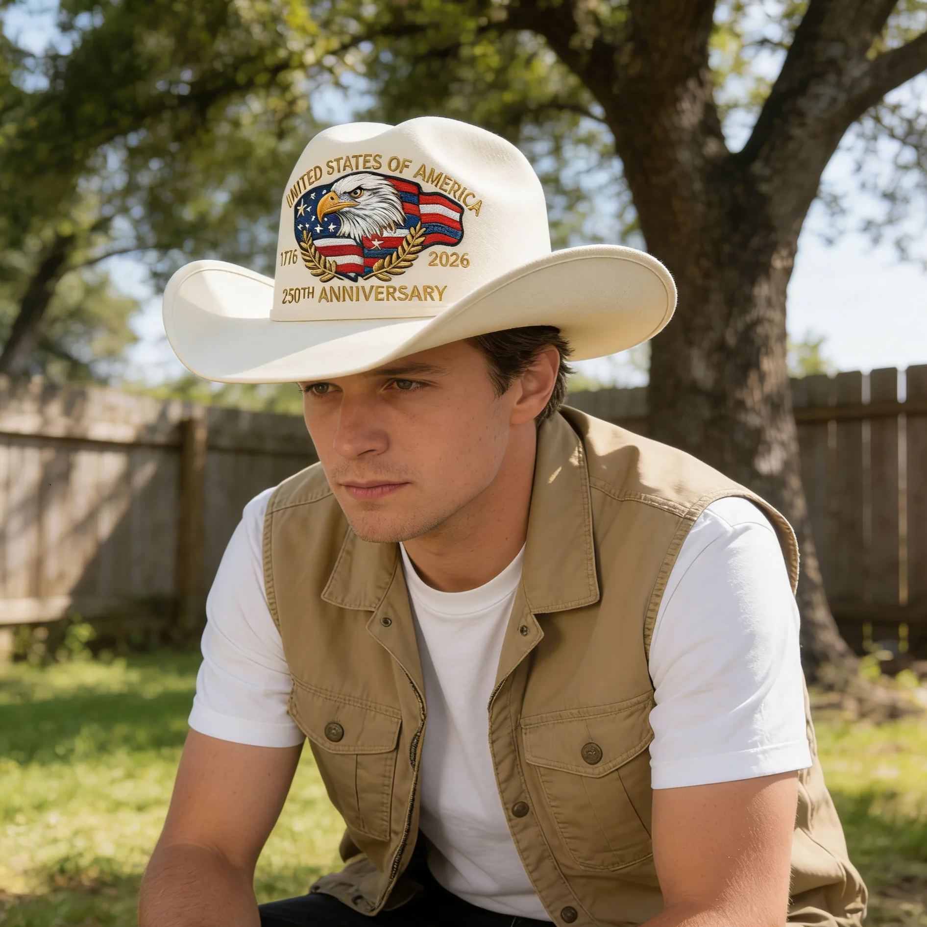 250 Years Later — Still Standing Patriotic Cowboy Hat