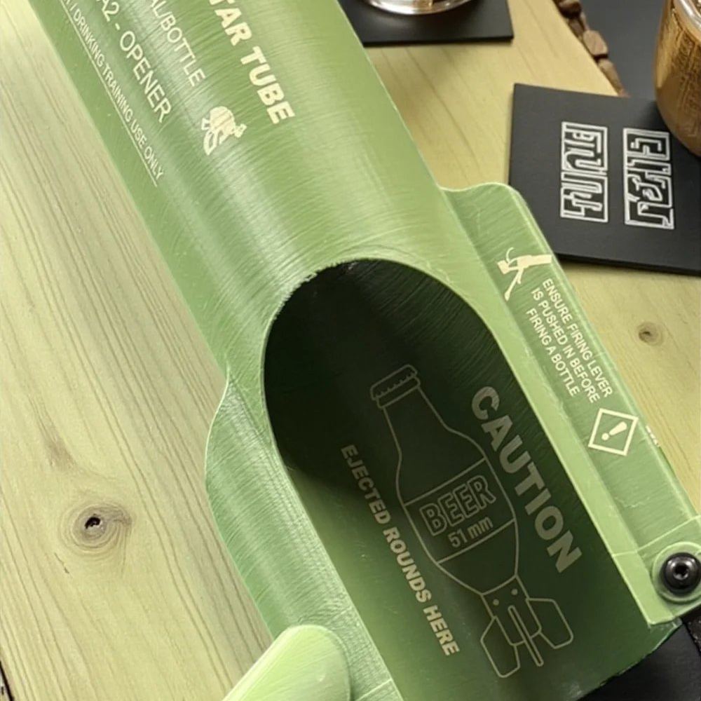 🚀 51mm Beer Bottle Mortar Bottle Opener 🍻🔥Novelty Cap-Launching Desk & Bar Accessory 🎉