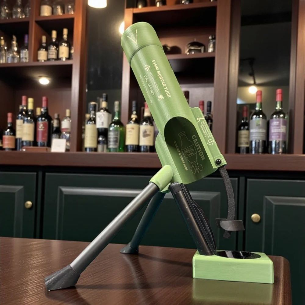 🚀 51mm Beer Bottle Mortar Bottle Opener 🍻🔥Novelty Cap-Launching Desk & Bar Accessory 🎉
