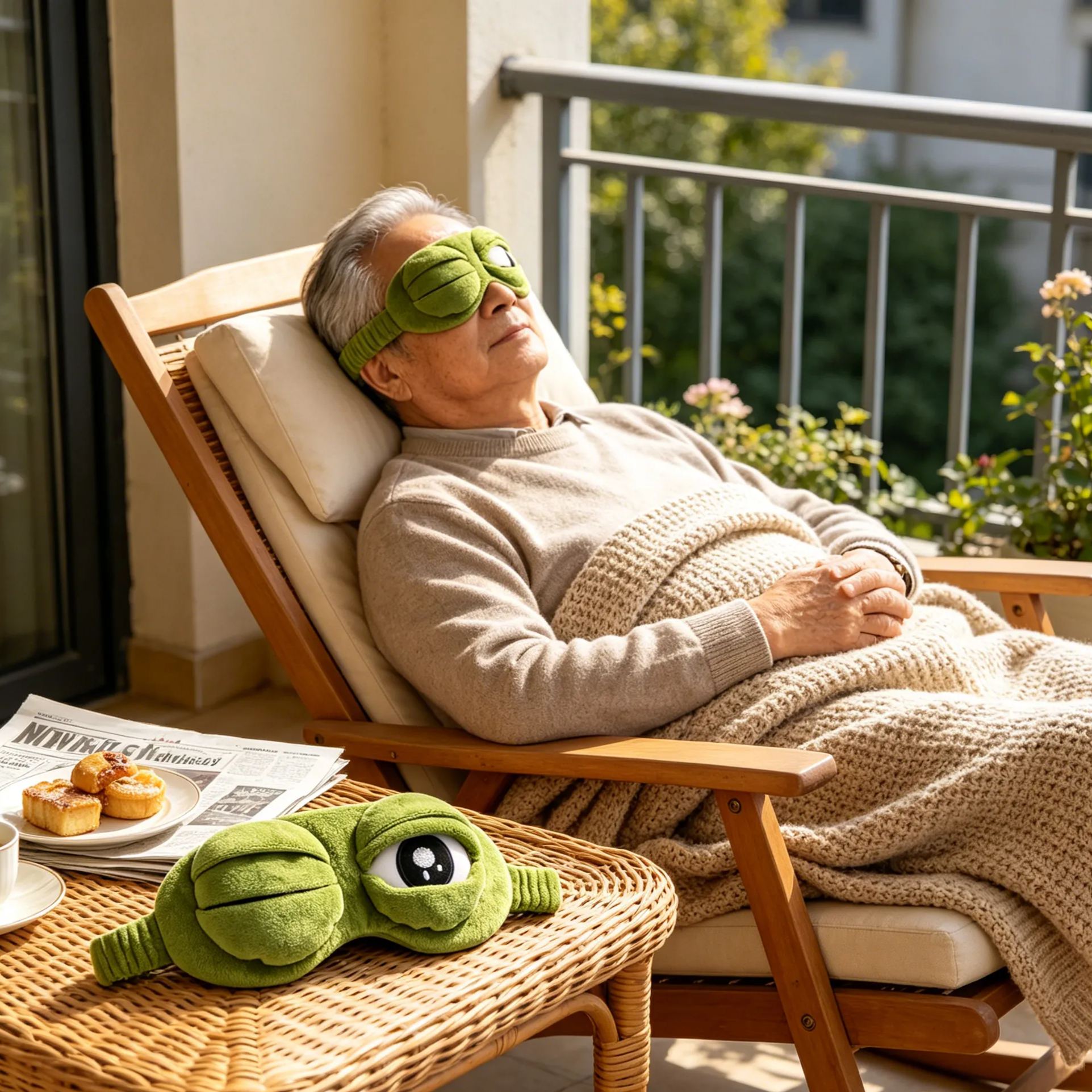 🐸💚3D Cute Frog Sleep Eye Mask – Soft Plush & Cotton Sleep Mask
