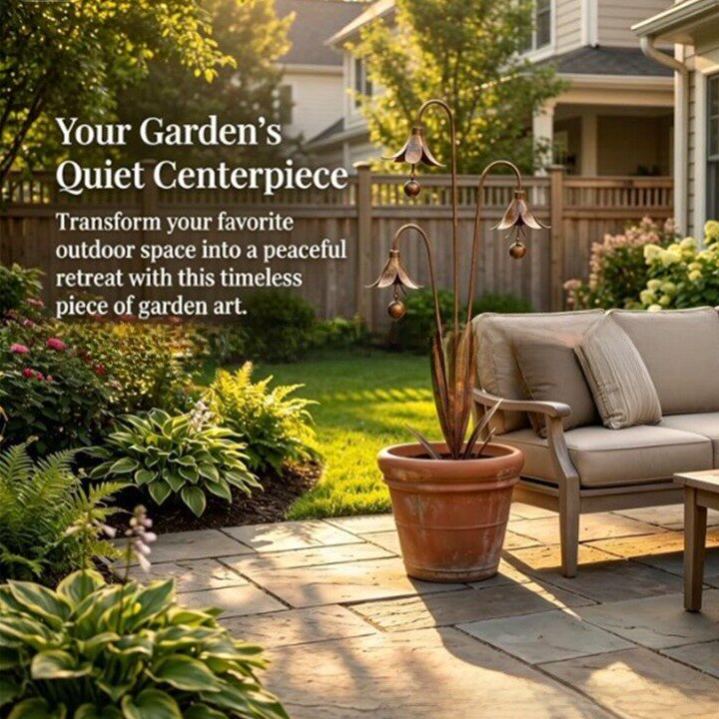 Triple Bluebells Garden Stake – Bring Nature’s Beauty to Your Outdoor Space