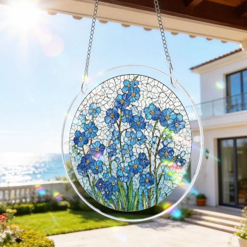 Radiant Bloom Teacup Light Suncatcher-Acrylic Window Art