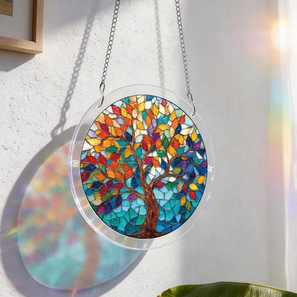 Radiant Bloom Teacup Light Suncatcher-Acrylic Window Art