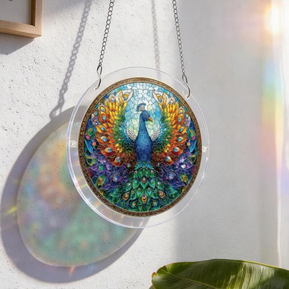Radiant Bloom Teacup Light Suncatcher-Acrylic Window Art