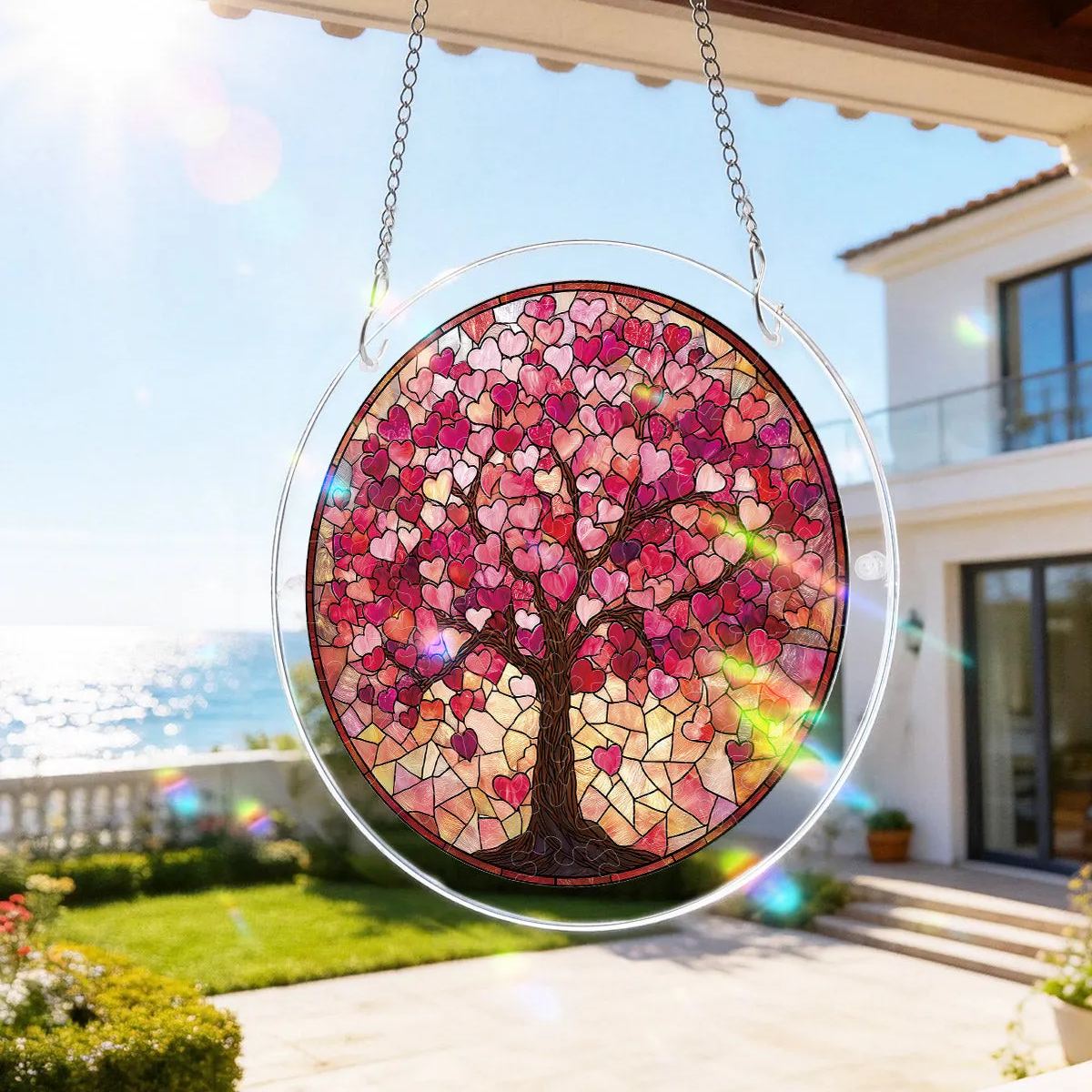 Radiant Bloom Teacup Light Suncatcher-Acrylic Window Art