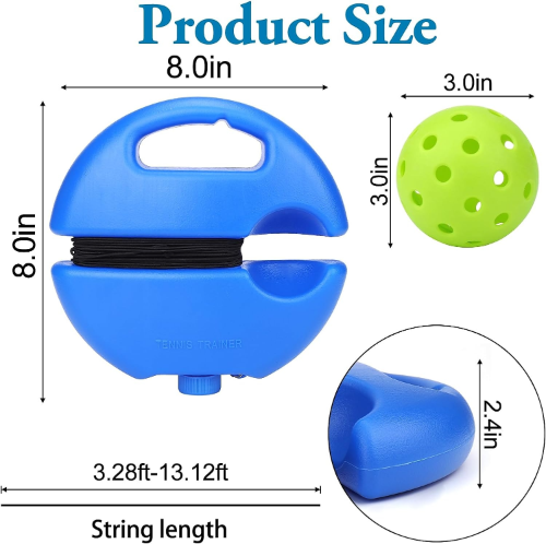 Pickleball Trainer, Pickleball Trainer Ball with String and Connector, Great Gifts for Pickleball Lovers & Beginner, Pickleball Practice Rebounder, Indoor/Outdoor Pickleball Accessories 2023 - HK $159.82 –P7