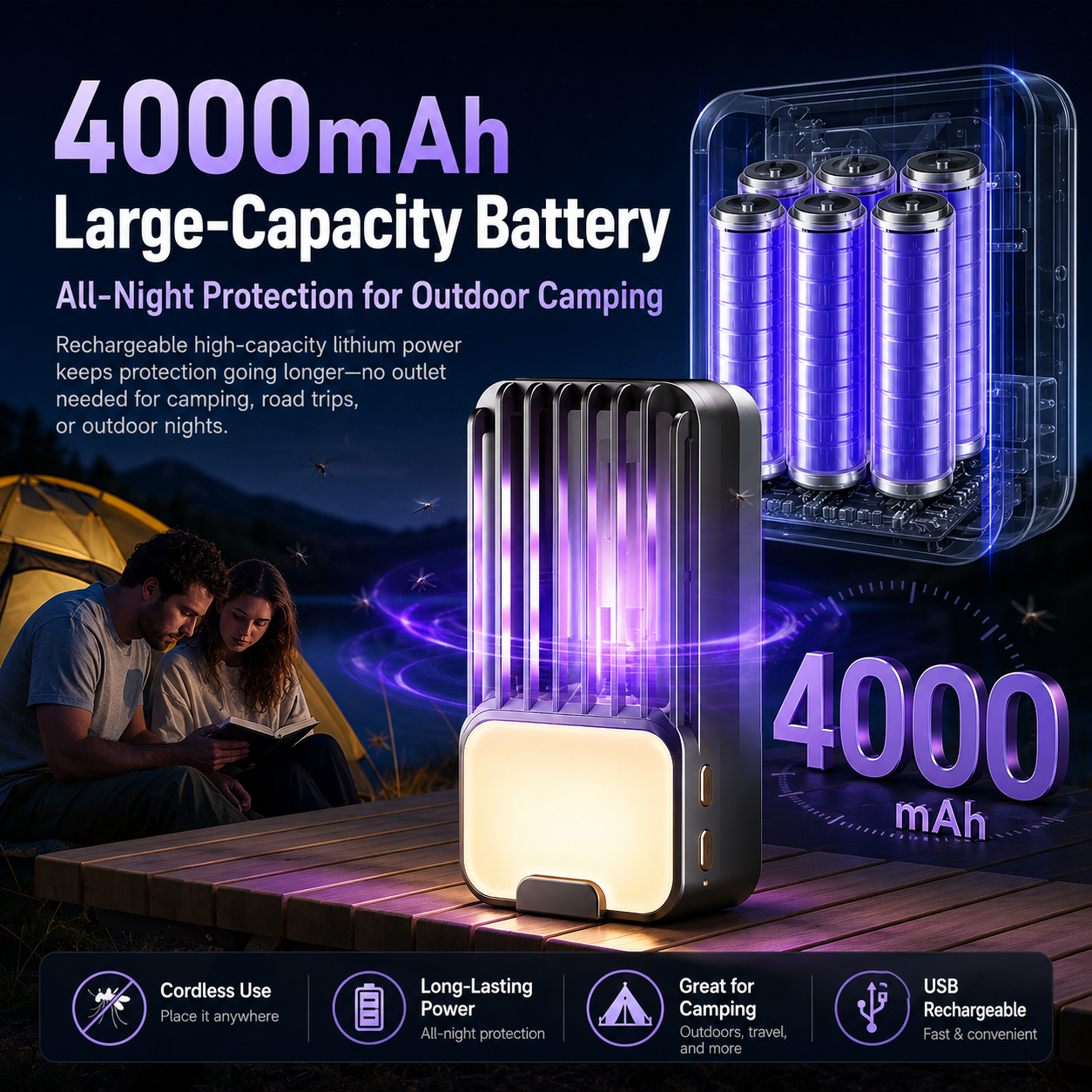 3-in-1 Electric Mosquito Killer Lamp