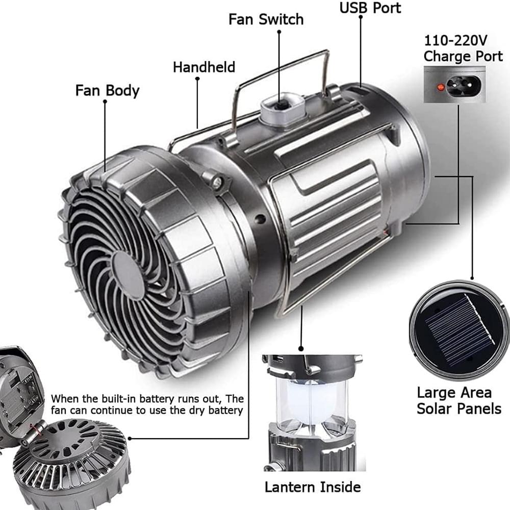 (🔥🎁2024 Hot Sale🎁 49%) 6 in 1 Portable Solar LED Camping Lantern