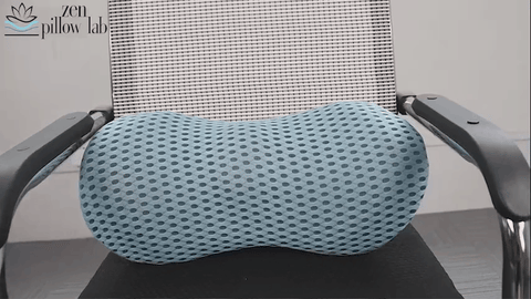 The 4D Lumbar Pillow is great for using while working or sitting on a chair. It fits great and helps your back pain while working.
