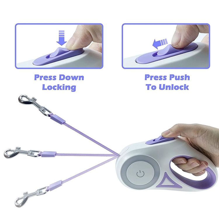 Lighted Dog Leash👉 Perfect For Owners Who Often Walk In The Evenings