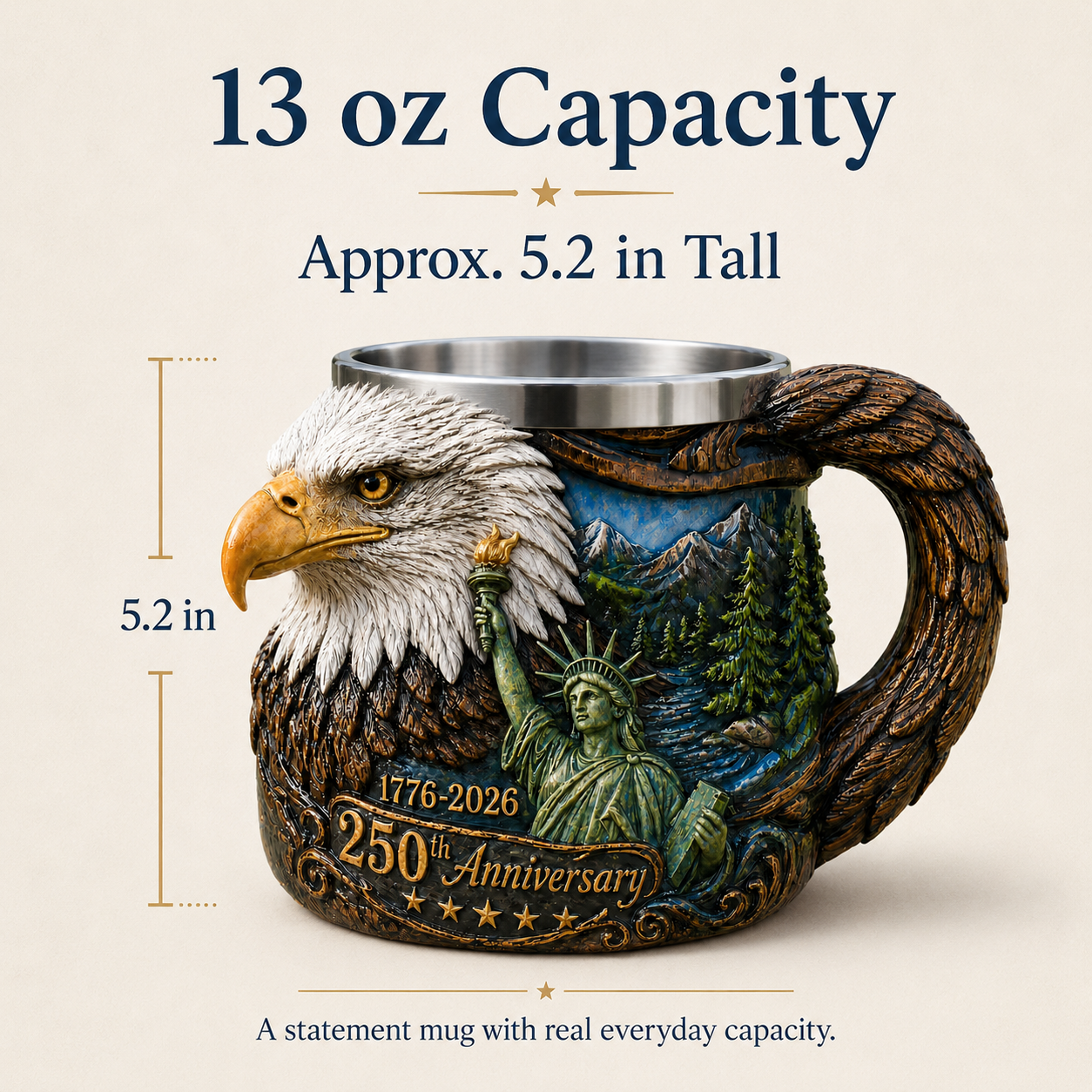 1776–2026 250th Anniversary Eagle Coffee Mug