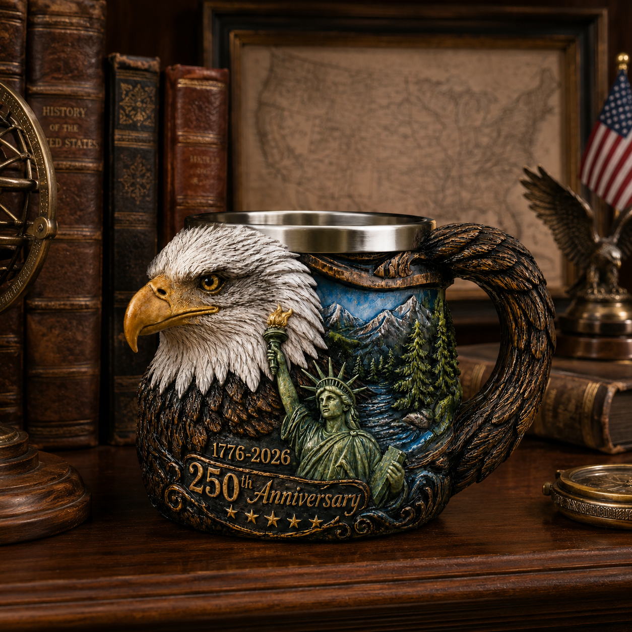 1776–2026 250th Anniversary Eagle Coffee Mug