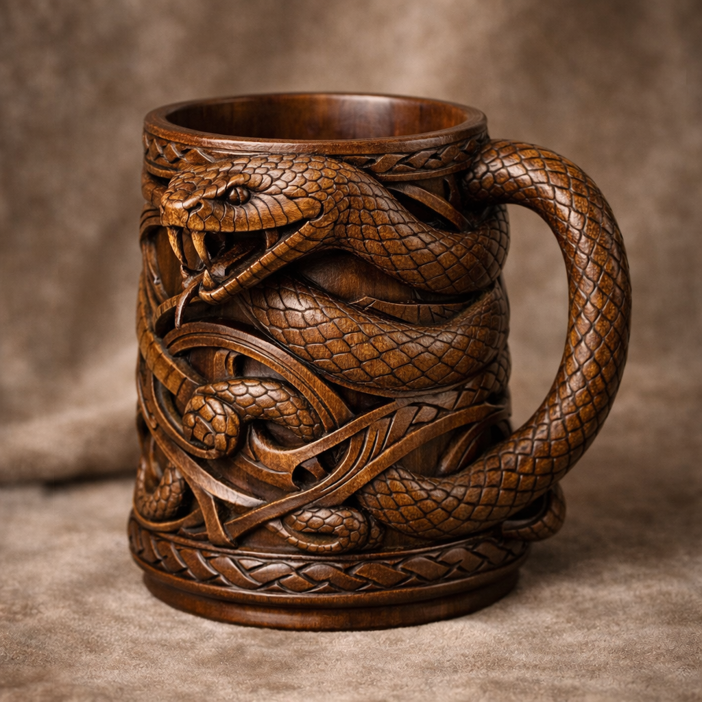 Carved Animal Mug Collection
