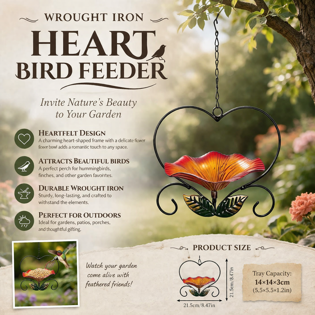 🐦Sturdy Metal Bird Feeder - Bring Life, Beauty & Birds Into Your Garden