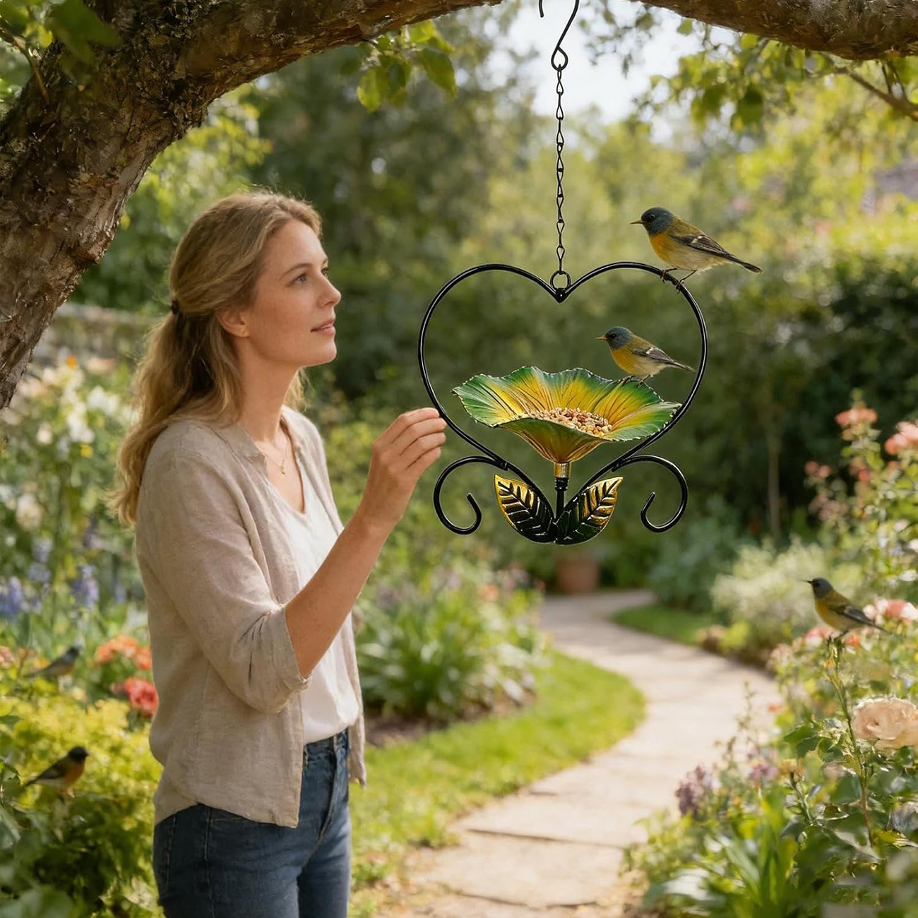 🐦Sturdy Metal Bird Feeder - Bring Life, Beauty & Birds Into Your Garden