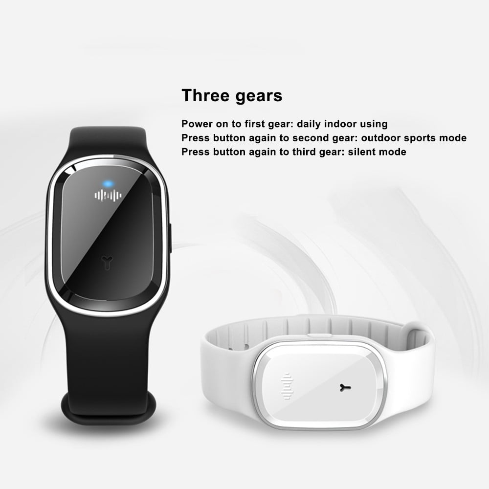 Ultrasonic Mosquito Repellent Bracelet Watch With Time And Temperature Display