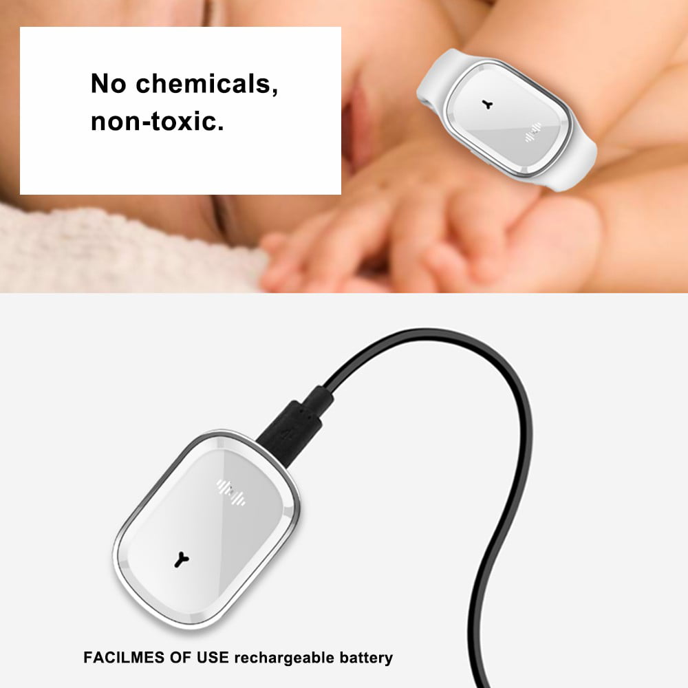 Ultrasonic Mosquito Repellent Bracelet Watch With Time And Temperature Display