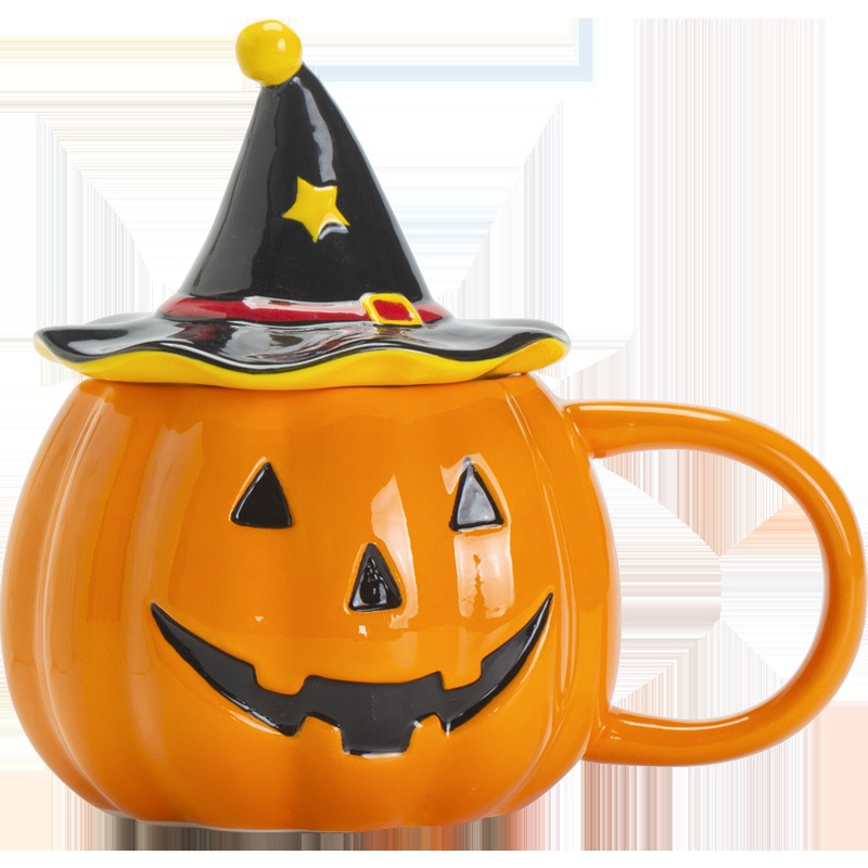 Pumpkin Witch Hat Halloween Mug – Spooky and Fun Ceramic Cup