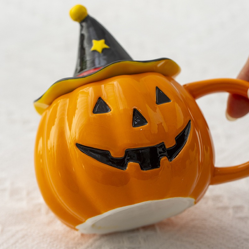Pumpkin Witch Hat Halloween Mug – Spooky and Fun Ceramic Cup