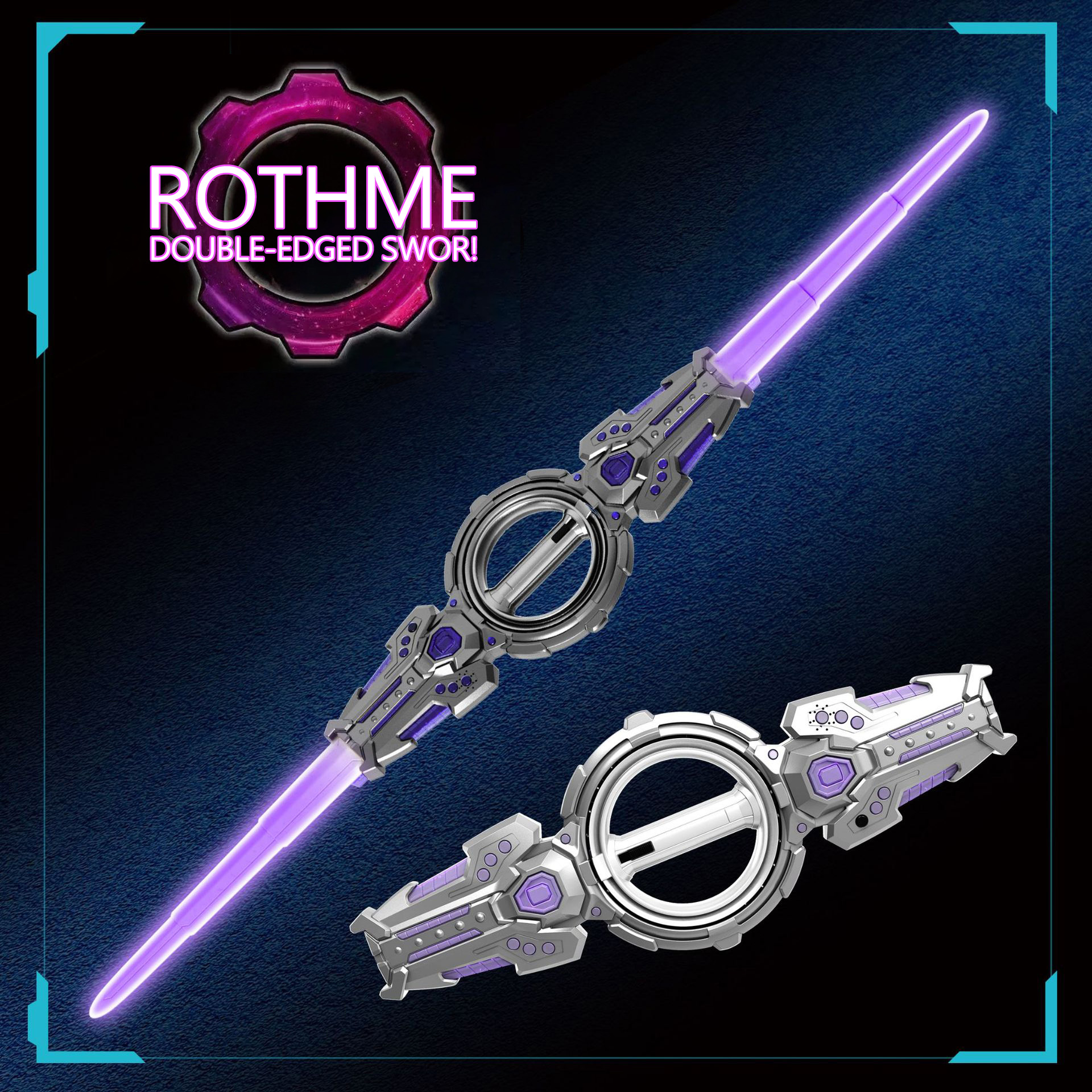 ⚔️Gravity-Extend Double-Bladed Glowing Sword