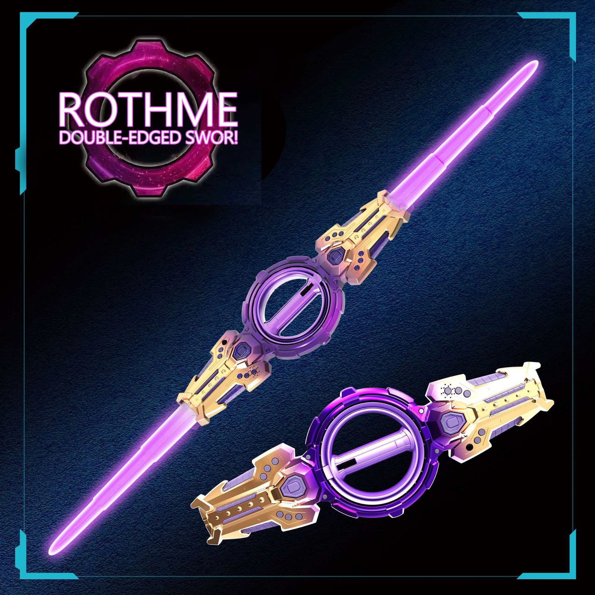 ⚔️Gravity-Extend Double-Bladed Glowing Sword