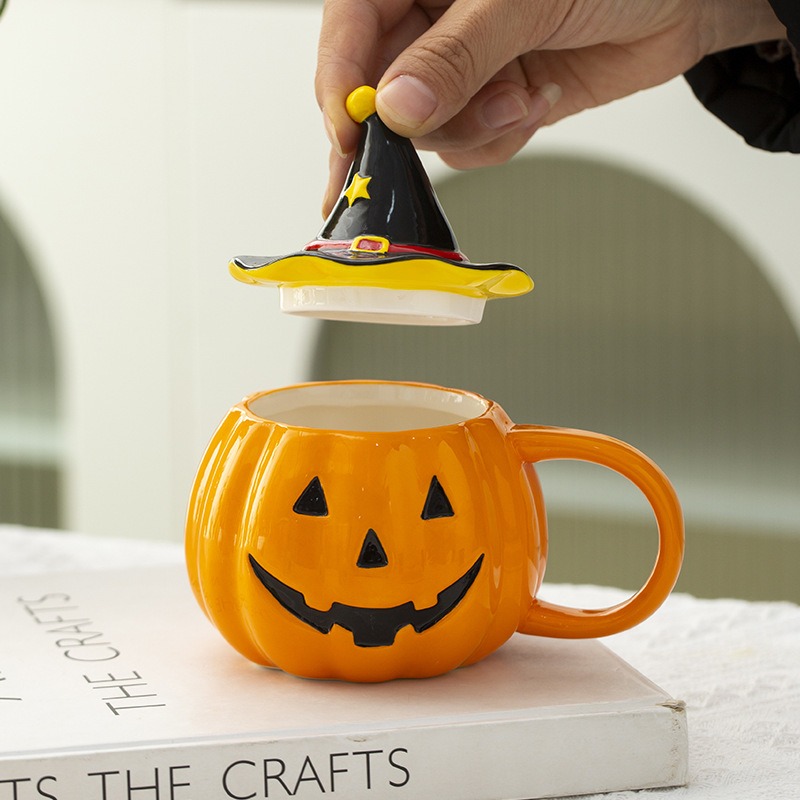 Pumpkin Witch Hat Halloween Mug – Spooky and Fun Ceramic Cup