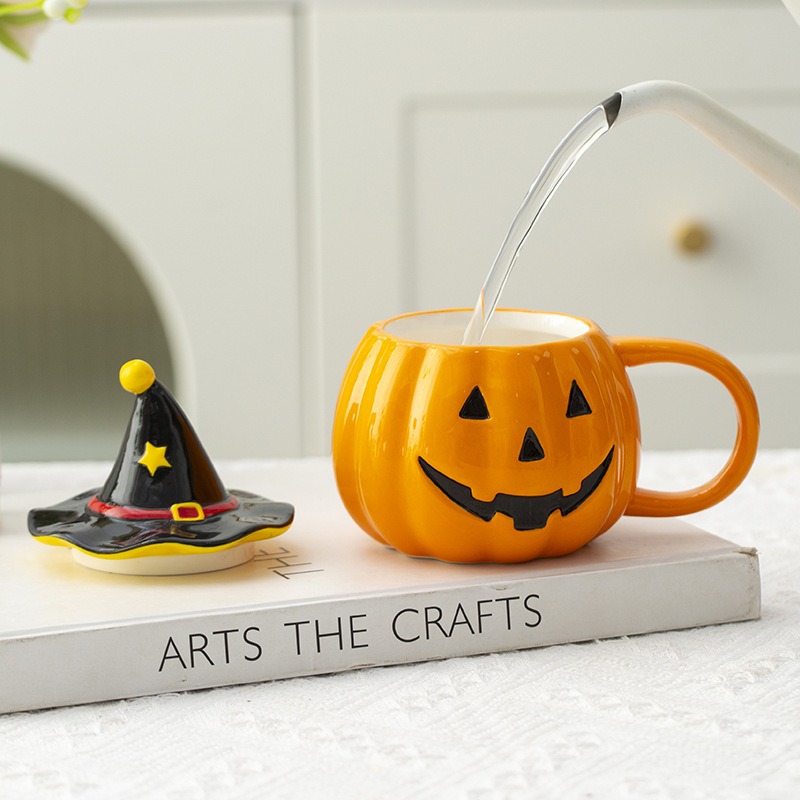 Pumpkin Witch Hat Halloween Mug – Spooky and Fun Ceramic Cup