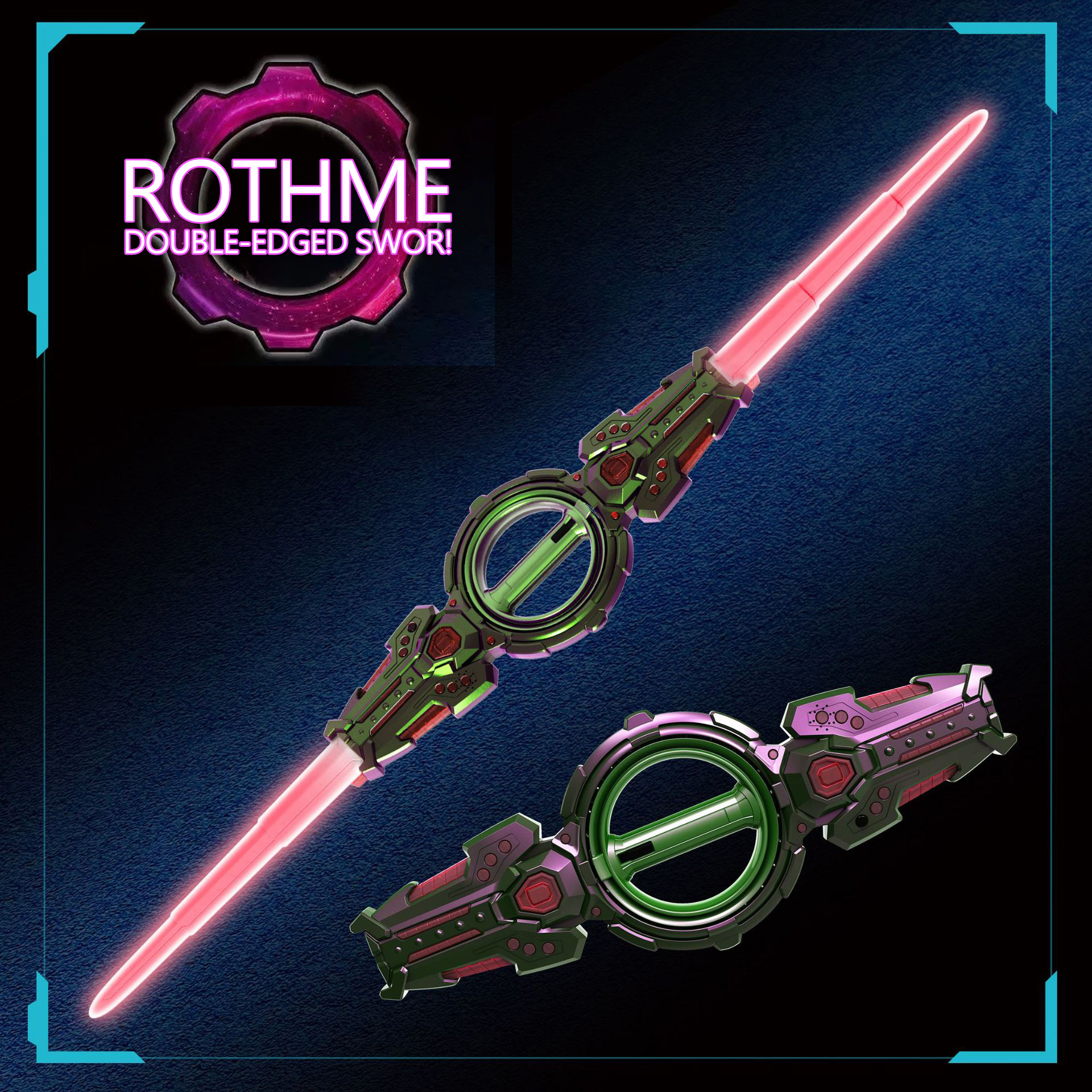 ⚔️Gravity-Extend Double-Bladed Glowing Sword