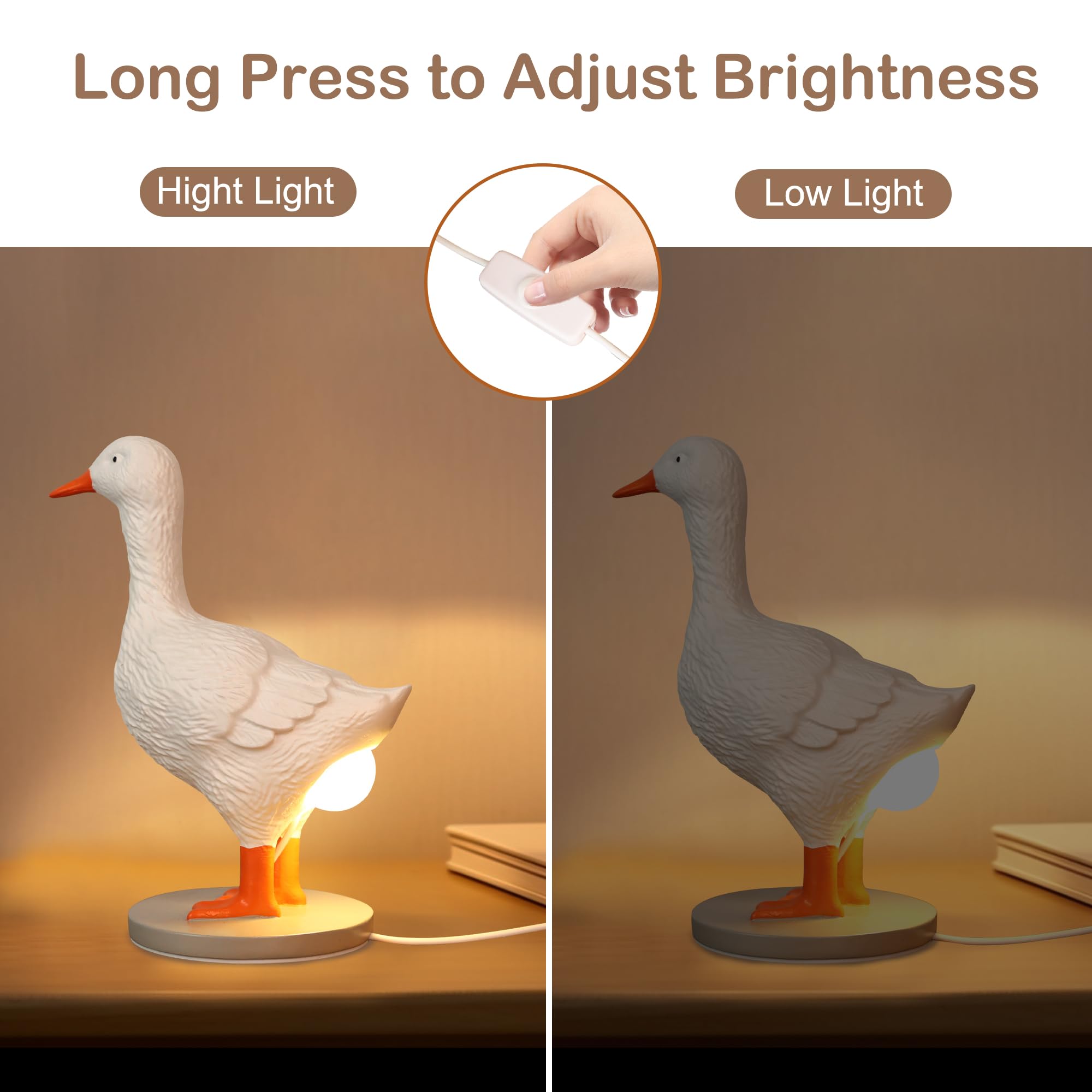 Creative Chicken and Duck Shape Decorative Table Lamp