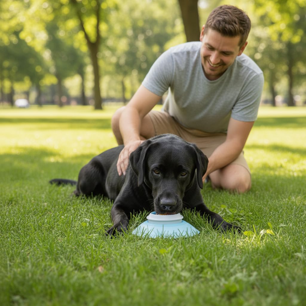 Dog and Cat Lick Sphere Canine Non Slip Anxiety Bowl