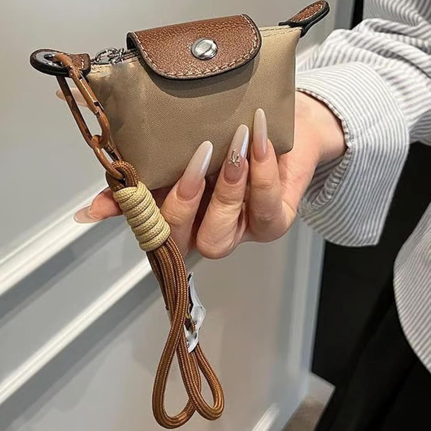 Dumpling Bag Detachable Nylon Wrist Strap Coin Purse