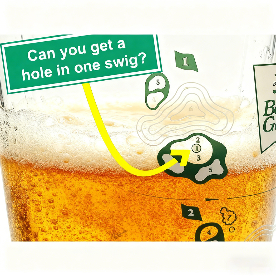 ⛳The 9 Hole Golf Course on a Beer Glass