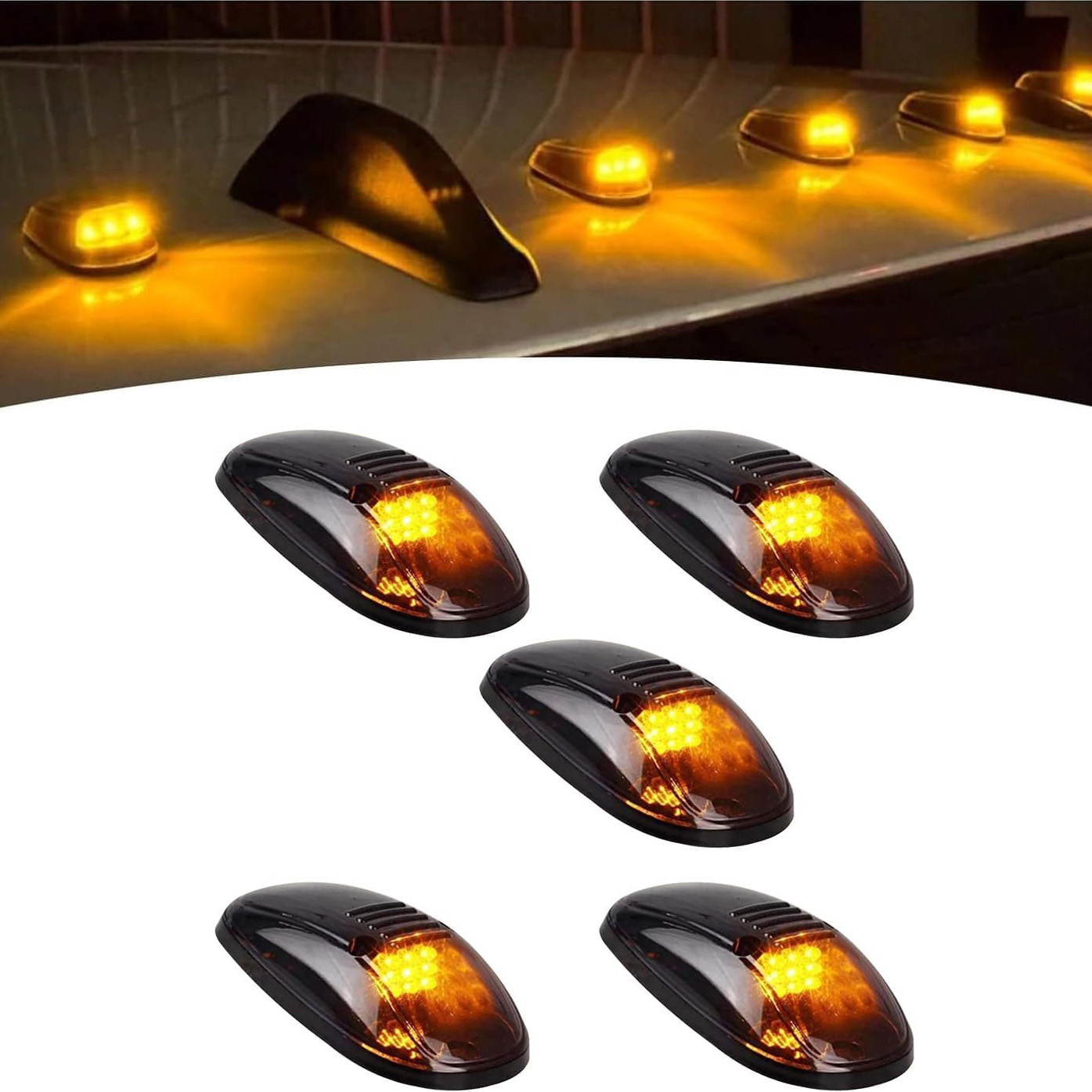 Solar Powered Cab Lights（Five in a set）