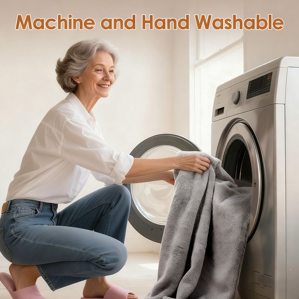 Heated Shawl Poncho Wrap Blanket with Zipper