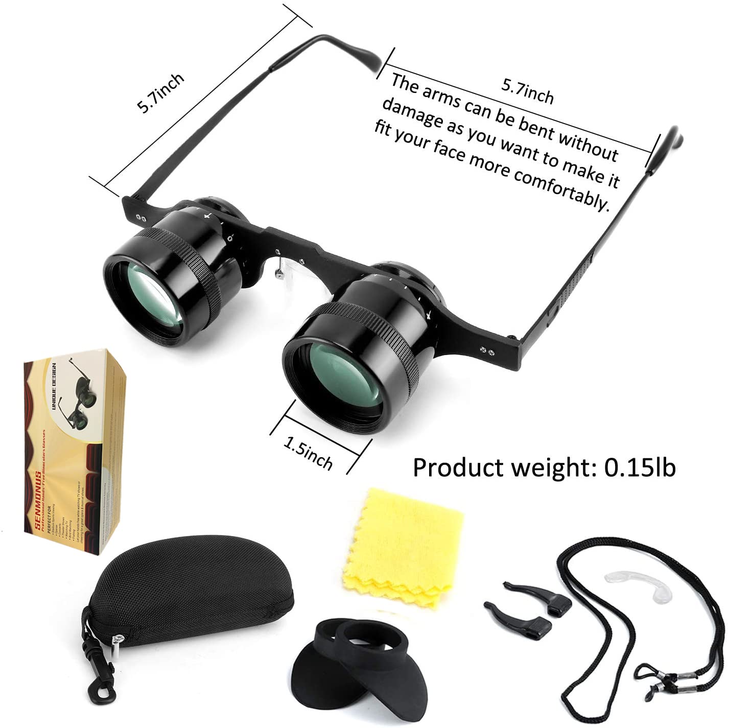 Hands-Free Binocular Glasses for Bird Watching & Fishing