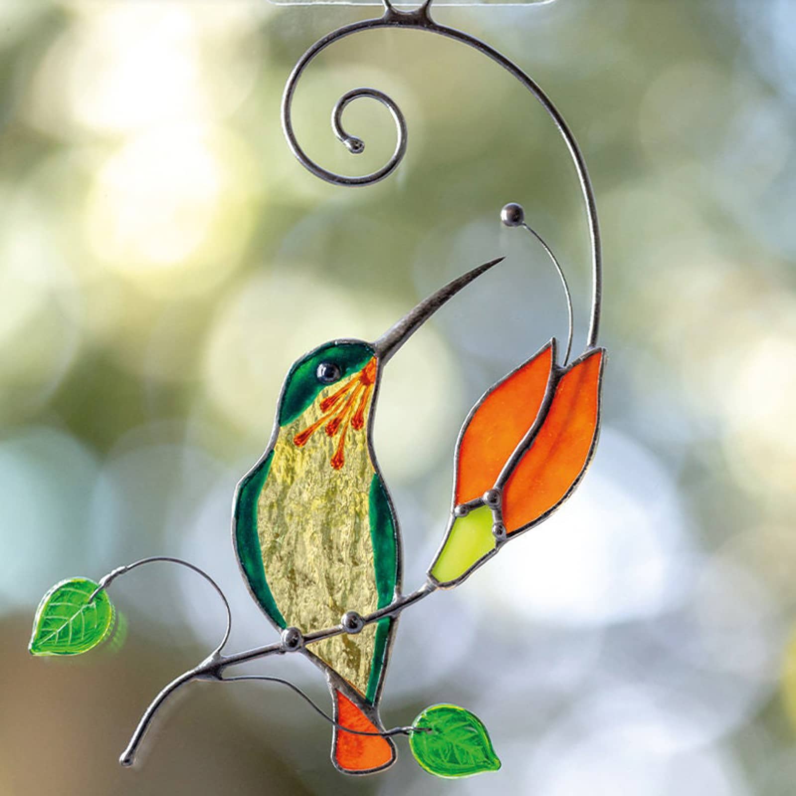 Custom Hummingbird Stained Glass Window Hangings