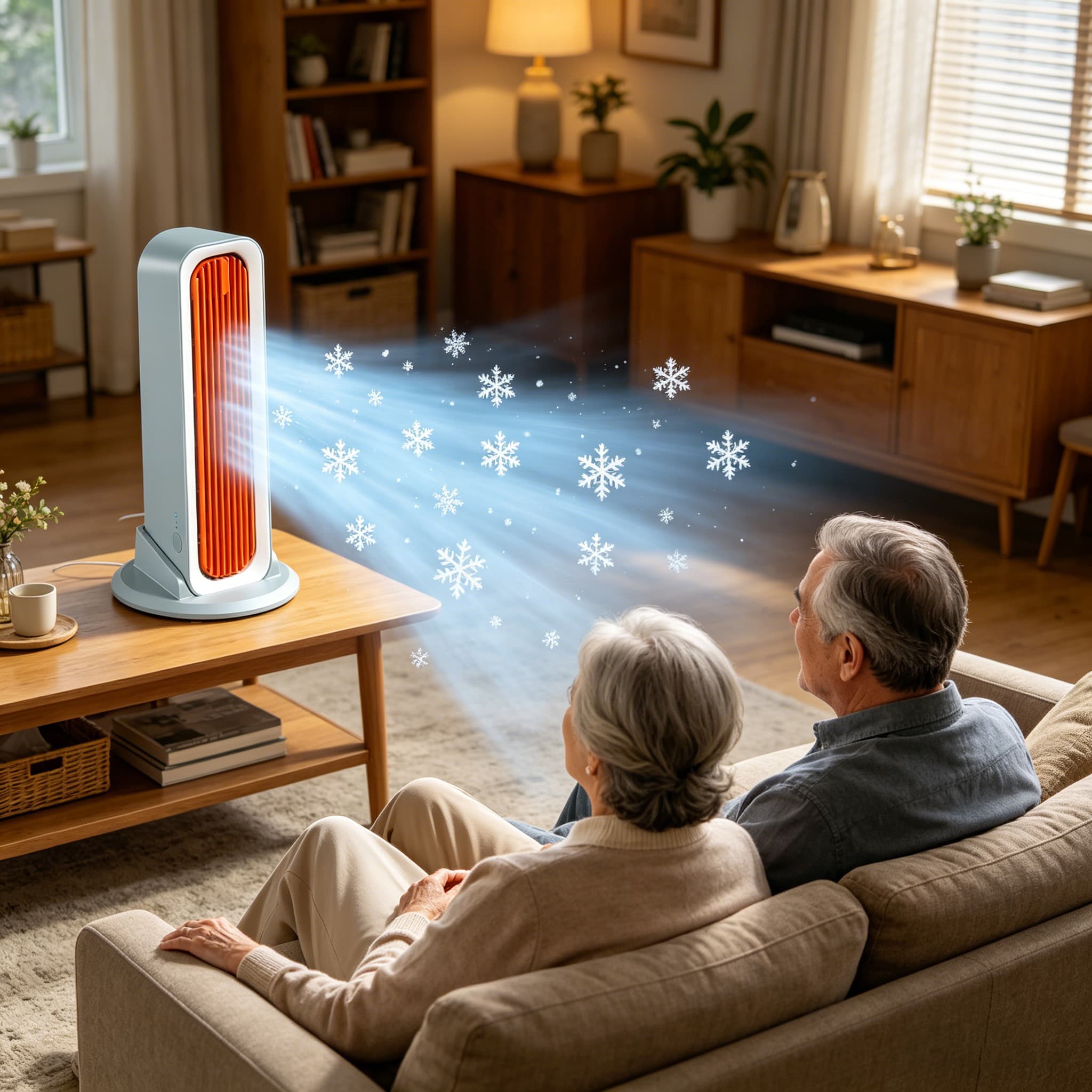 Portable Desktop Bladeless Tower Fan with Remote