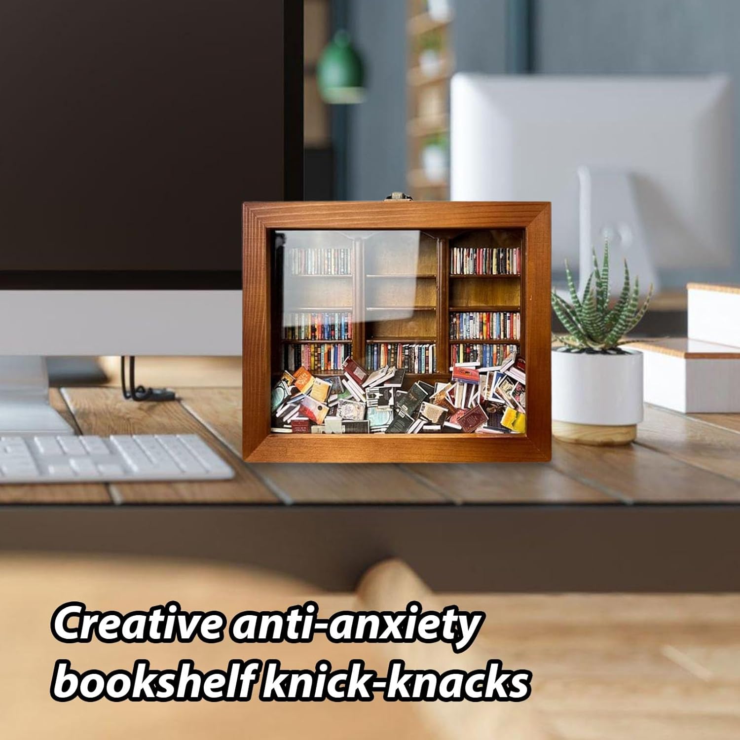 📚Handmade Anxiety Bookshelf | Shake Away Your Anxiety（With 200 books）📚
