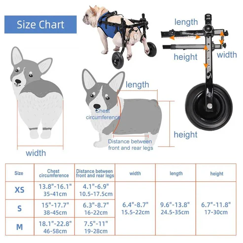 wheelchair for dogs Hind Leg Mobility Assistance for Small and Middle dogs