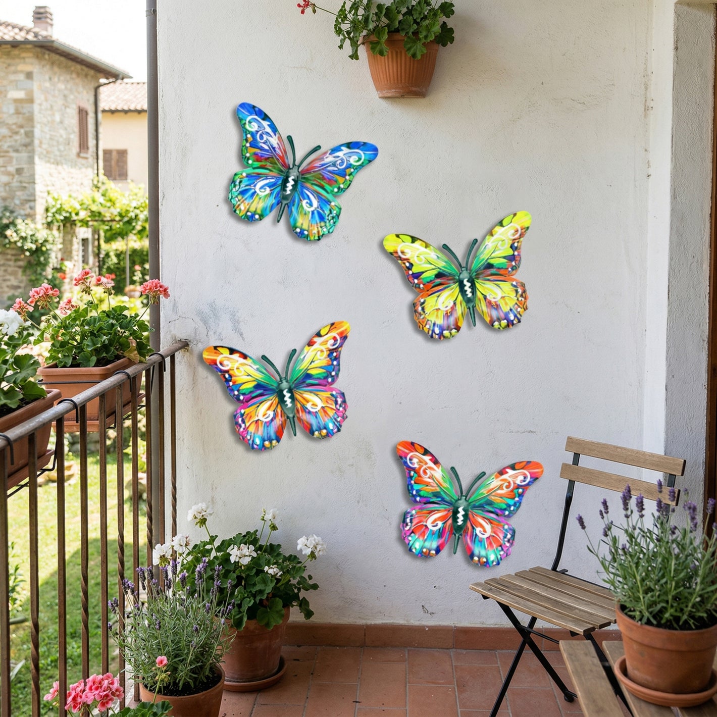 🦋4Pcs Butterfly Metal Wall Decor