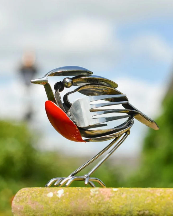 Robin Scrap Metal Art Sculpture