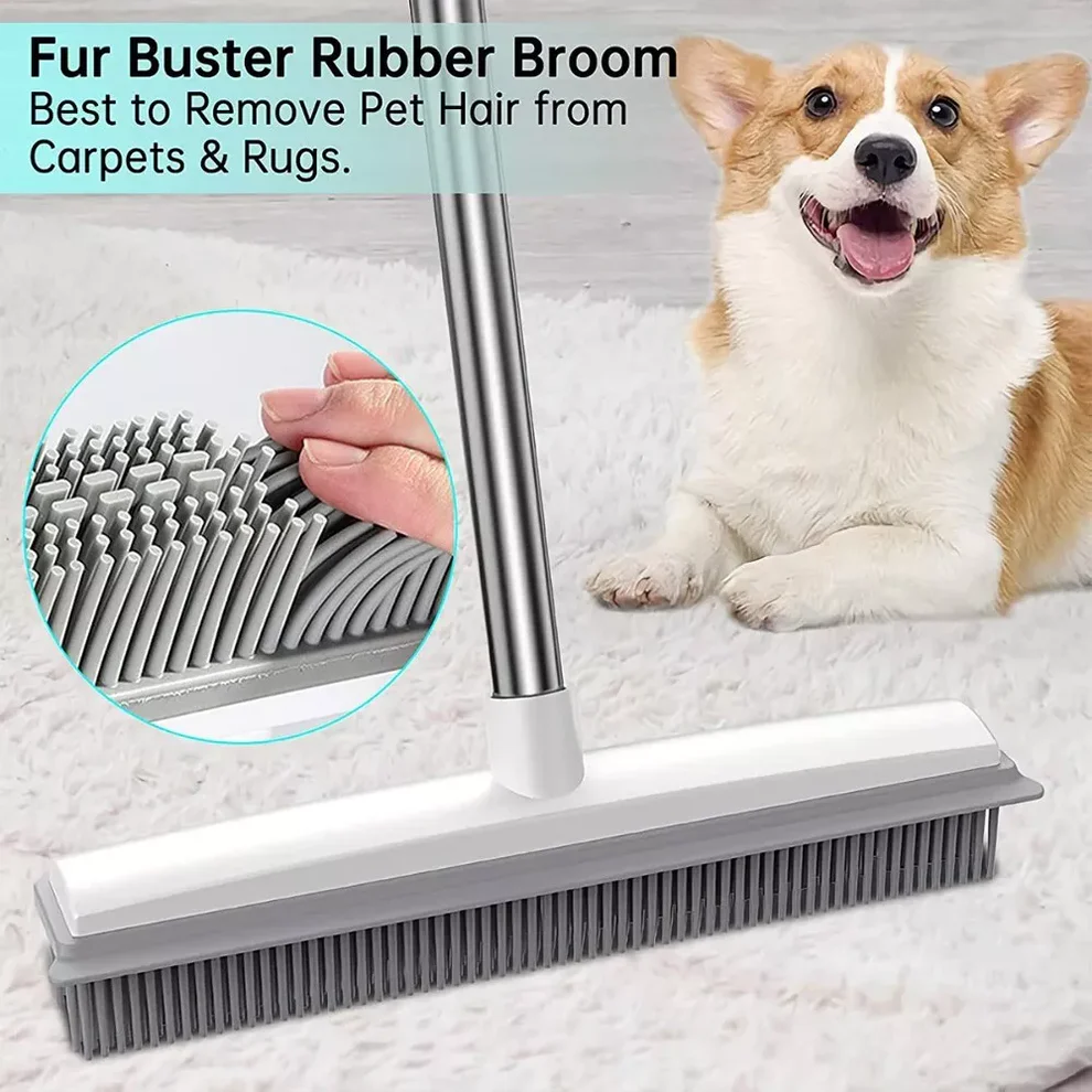 Rubber Broom Pet Hair Lint Removal