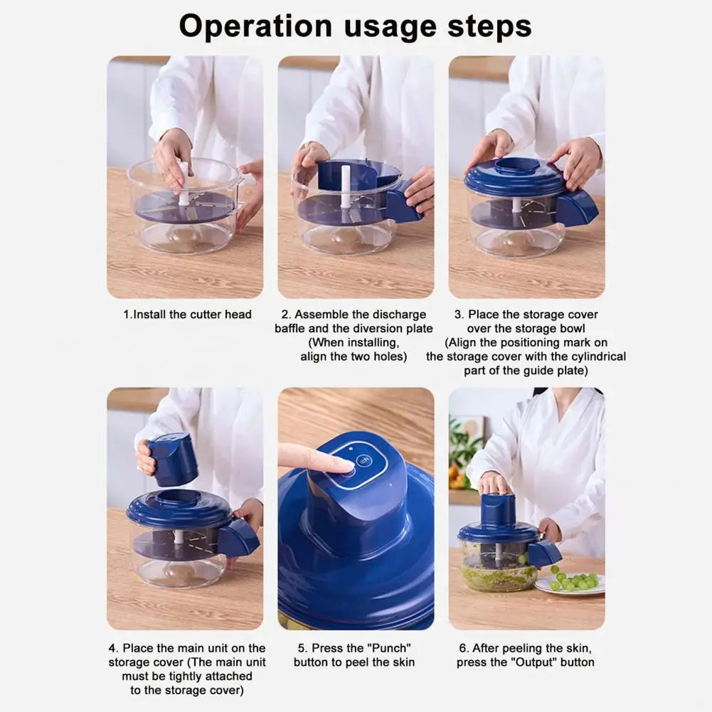 Portable Rechargeable Kitchen Peeler Machine