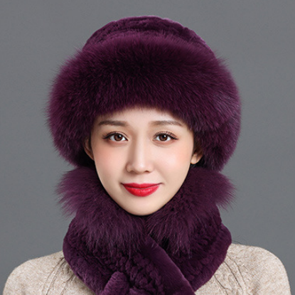 Braided Real Hair Warm Thick Basin Hat
