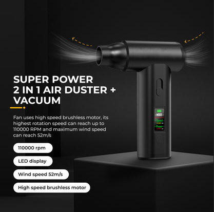 Welnax™ 2-in-1 Compressed Air Duster & Mini Vacuum