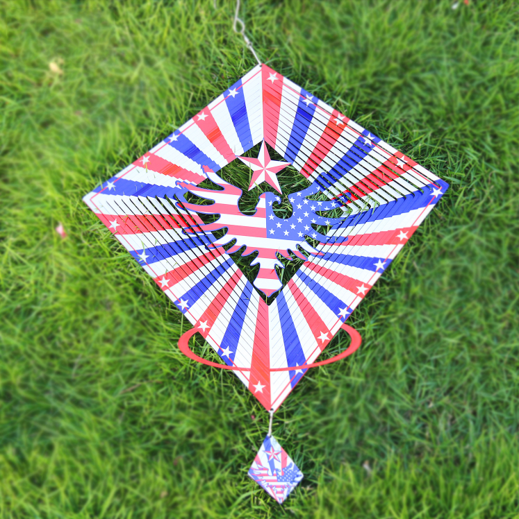 US Flag Eagle 3D Wind Spinner